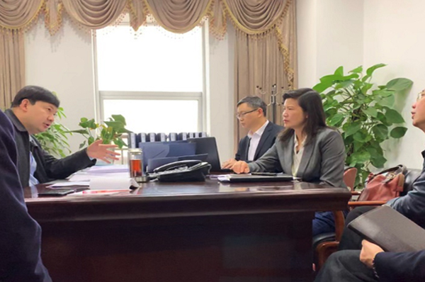 安岳县委书记彭洪听取中节能清洁技术发展有限公司副总经理肖琴关于安岳项目的情况汇报